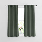 NICETOWN Bedroom Blackout Curtains & Drapes - Window Treatment Thermal Insulated Solid Grommet Voice Reducing for Kitchen/Nursery, Dark Mallard, 2 Panels, W37 x L54