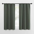 NICETOWN Bedroom Curtains Blackout Draperies - All Season Thermal Insulated Solid Rod Pocket Top Blackout Curtains/Drapes for Kid's Room (Dark Mallard, 1 Pair, 34 x 54 Inch)