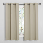 NICETOWN Grey Blackout Curtains for Bedroom 42" Wide x 63" Long 2 Panels