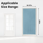 Self Adhesive Curtains, Portable Blackout Curtains Fabric Curtains for Living Room No Drilling, 47" W X 96" L, Lake Blue, 1 Panel