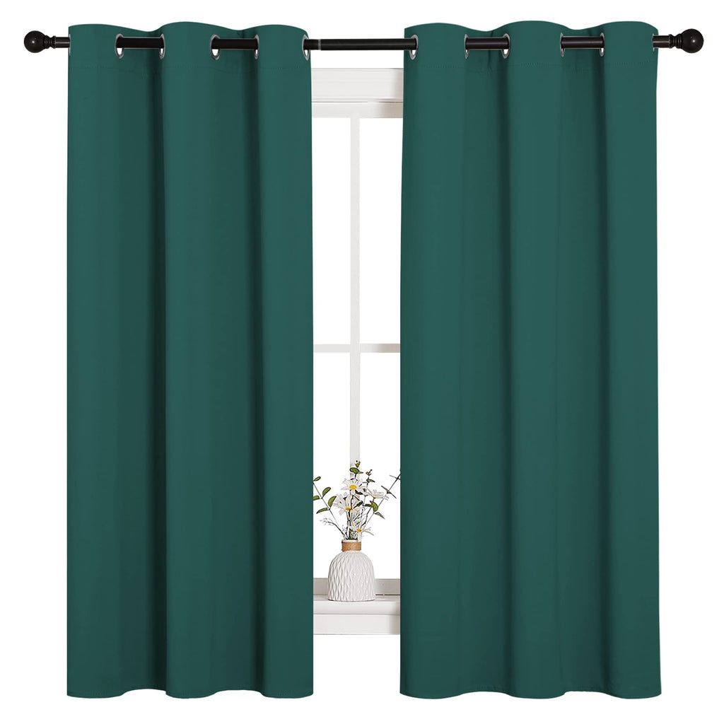NICETOWN Grey Blackout Curtains for Bedroom 42" Wide x 63" Long 2 Panels