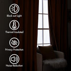 MIULEE Velvet Curtains 108 inches Long 2 Panels - Luxury Blackout Curtains for Bedroom Living Room Thermal Insulated Noise Reducing Super Soft Window Drapes Rod Pocket & Back Tab, Gold Brown
