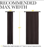 NICETOWN Kitchen Curtains, Short Blackout Curtains & Drapes, Energy Smart Noise Reducing Curtain Panels for Kids Bedroom (Toffee Brown, 34" Wide x 45" Long, 2 Pieces)