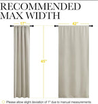 NICETOWN Blackout Curtains for Living Curtains, Room Darkening Window Curtain Panels, Easy-Care Solid Thermal Insulated Draperies/Drapes for Daughter Room (Natural, 2 Panels, 42 by 45)