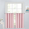 Yakamok Pink Room Darkening Window Curtains 52x36 Inch for Kitchen