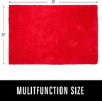 LOCHAS Ultra Soft Indoor Modern Area Rugs Fluffy Living Room Carpets for Children Bedroom Home Decor Nursery Rug,2x3 Feet, Red