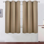 LEMOMO Natural Thermal Blackout Curtains/38 x 63 Inch/Set of 2 Panels Room Darkening Curtains for Bedroom
