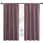 NICETOWN Blackout Curtains for Living Room, Darkening Window Curtain Panels, Easy-Care Solid Thermal Insulated Draperies/Drapes for Daughter Room (Dry Rose, 2 Panels, 42 by 63)