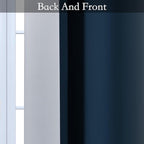 SimpleHome Ombre Room Darkening Curtains for Bedroom, Gradient Navy Blue to Grey White Light Blocking Thermal Insulated Grommet Window Curtain/Drapes for Living Room,2 Panels, 70x84 inches Length