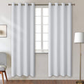 BGment Room Darkening Curtains for Bedroom - Grommet Thermal Insulated Window Treatments Light Blocking Curtains for Living Room, Each 46 x 84 Inch, Greyish White