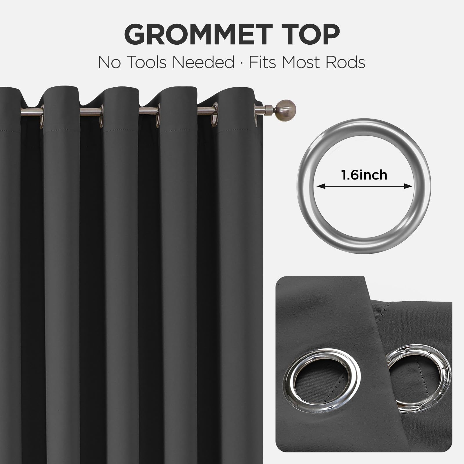 Joydeco Door Curtain Blackout Curtains for Doorway Privacy Closet Drapes