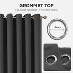 Joydeco Door Curtain Blackout Curtains for Doorway Privacy Closet Drapes