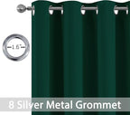 Yakamok Soild Small Window Curtains, Thermal Insulated Privacy Curtains and Drapes Room Darkening Shades Decent Decor for Kitchen Camper Closet(2 Panels,Dark Green,52x36 Inch)