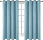 BGment Room Darkening Curtains 63 Inches Long - Grommet Thermal Insulated Drapes Window Treatment Curtains for Bedroom, 2 Panels, 52 x 63 Inch, Greyish Blue