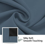 SimpleHome 100% Blackout Curtains for Bedroom,Thermal Insulated Stone Blue Grommet Window Drapes Room Darkening Curtains for Living Room with Black Back,62 x 63 Inch,2 Panels