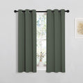 NICETOWN Blackout Curtain Panels for Kitchen, Dark Mallard, 1 Pair, 29 x 40 inches, Thermal Insulated Solid Grommet Top Blackout Draperies/Drapes for Small Window