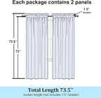 Simplebrand Hot Pink Sheer Curtains 72 Inches Long 2 Panels for Living Room, Rod Pockets Airy Window Treatments Voile Sheer Black Curtains Panels Lightweight for Front Back Patio Glass Door, 42" Width