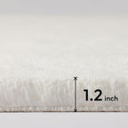 Ashler HOME DECO Ultra Soft Faux Rabbit Fur Chair Couch Cover Area Rug for Bedroom Floor Sofa Living Room Grey 2 x 6 Feet