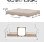 Outdoor Cushion Covers Set,8PCS Patio Furniture Couch Seat Slipcovers, Replacement for Sofa Sectional Chair(Cover，Only)