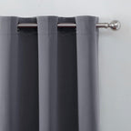 LEMOMO Grey Blackout Curtains 42 x 72 Inch Length/Set of 2 Curtain Panels/Thermal Insulated Room Darkening Blackout Curtains for Bedroom