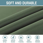 H.VERSAILTEX Blackout Curtain for Living Room Thermal Insulated Window Treatment Curtain Extra Long 63 inch Length Energy Saving Solid Grommet Top Blackout Drape, One Panel, Bronze Green, 52"W x 63"L