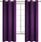 BGment Blackout Curtains - Grommet Thermal Insulated Room Darkening Bedroom and Living Room Curtain, Set of 2 Panels (42 x 63 Inch, Royal Purple)