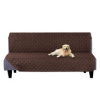 U-NICE HOME Futon Sofa Covers 68''Armless Couch Cover, Chocolate
