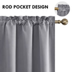 DWCN Blackout Curtains for Bedroom Living Room 42 x 63 Inch Long Grey