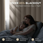 Joydeco Blackout Curtains 72 Inch Length 2 Panels Set, Thermal Insulated Long Curtains& Drapes 2 Burg, Room Darkening Grommet Drapes for Living Room Bedroom Window (W52 x L72 Inch, Light Beige)