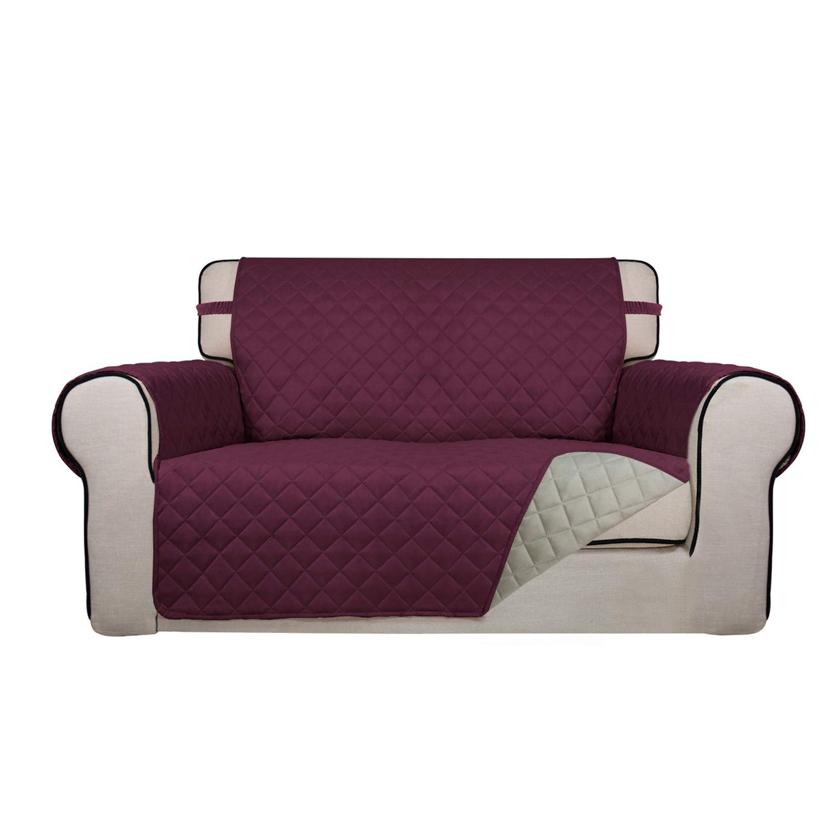 PureFit Reversible Quilted Couch Covers for Dogs Loveseat Sofa Cover 46.5”