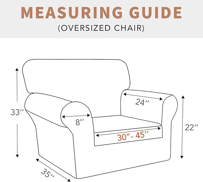 Easy-Going 100% Waterproof Oversized Chair Couch Cover, Stretch Sofa Cover