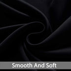 Yakamok Blackout Curtains Room Darkening Thermal Insulated Grommet top Window Curtains for Living Room, 52 x 108 Inch, Black, Set of 2