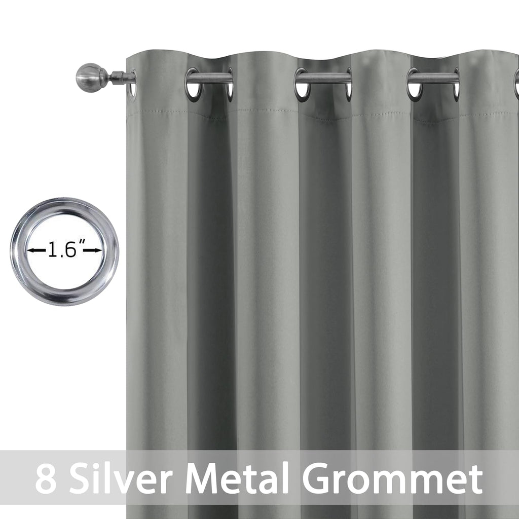 Yakamok Room Darkening Curtains 52x90 inch Length Dove Grey-Living Room