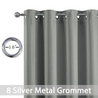 Yakamok Room Darkening Curtains 52x90 inch Length Dove Grey-Living Room
