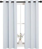 NICETOWN Room Darkening Draperies Curtains Panels, 2 Panels, 29 by 40, Greyish White, Window Treatment Thermal Insulated Grommet Room Darkening Curtains/Drapes for Bedroom