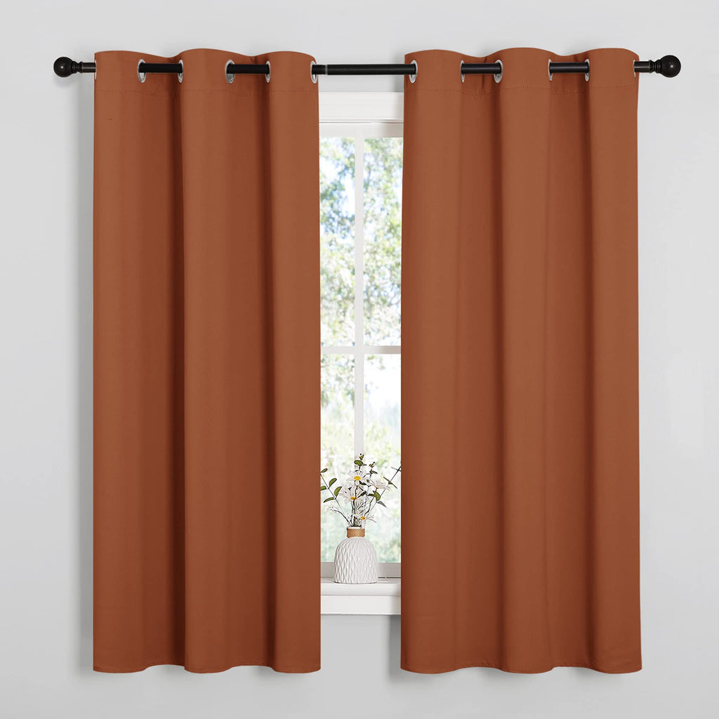 NICETOWN Grey Blackout Curtains for Bedroom 42" Wide x 63" Long 2 Panels