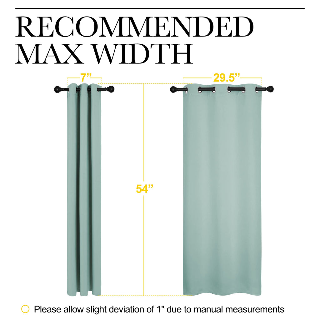 NICETOWN Window Curtain Panels, Thermal Insulated Solid Grommet Blackout Draperies/Drapes for Loft, Dorm (Aqua, One Pair, 34 by 54-inch)