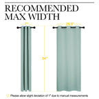NICETOWN Window Curtain Panels, Thermal Insulated Solid Grommet Blackout Draperies/Drapes for Loft, Dorm (Aqua, One Pair, 34 by 54-inch)