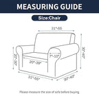 Cupuamon 2026 New Stretch Chair Sofa Slipcovers Couch Cover for 1 Seater Furniture Protector Sofa Covers with Elastic Bottom Jacquard Fabric Small Checks for Pets, Kids - Navy