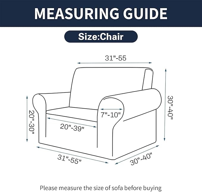 Cupuamon 2026 New Stretch Chair Sofa Slipcovers Couch Cover for 1 Seater Furniture Protector Sofa Covers with Elastic Bottom Jacquard Fabric Small Checks for Pets, Kids - Wine