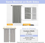 Simplebrand Ava Grey Blackout Curtains for Bedroom 96 Inches Long 2 Panels, Solid Thermal Insulated, Energy Saving Living Room Window Treatment Curtains Blackout Drapes, W50 x L96 Inch, Grey