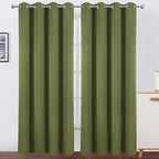 LEMOMO Blackout Curtains 52 x 120 Inch Long Olive Green Curtains Set of 2 Panels Room Darkening Curtains for Bedroom and Living Room