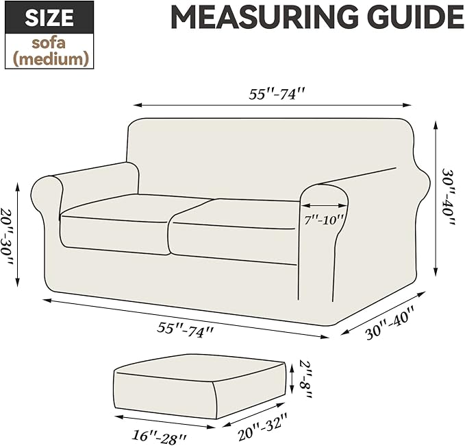 WEERRW Velvet Couch Covers for 2 Cushion Couch Sofa - High Stretch Velvet Plush 3 Pieces Sofa Slipcovers with Elastic Bottom, Furniture Protector for Pets, Machine Washable, Greyish Green, Medium