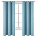 BGment Greyish Blue Room Darkening Curtains 63 Inch for Bedroom - 2 Panels