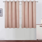 LEMOMO Blush Thermal Blackout Curtains/52 x 45 Inch/Set of 2 Panels Room Darkening Curtains