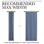 NICETOWN Kitchen Curtains, Short Blackout Curtains & Drapes, Small Window Rod Pocket Draperies for Bedroom (Stone Blue, 34 in x 54 in (W x L), Set of 2)