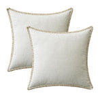 MIULEE Decorative Couch Throw Pillow Covers 20x20 Inch Pure White 2 Pack