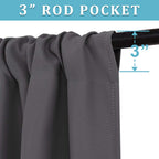 RYB HOME Cafe Blackout Curtains 24 inch Length for RV Camper Kitchen Window