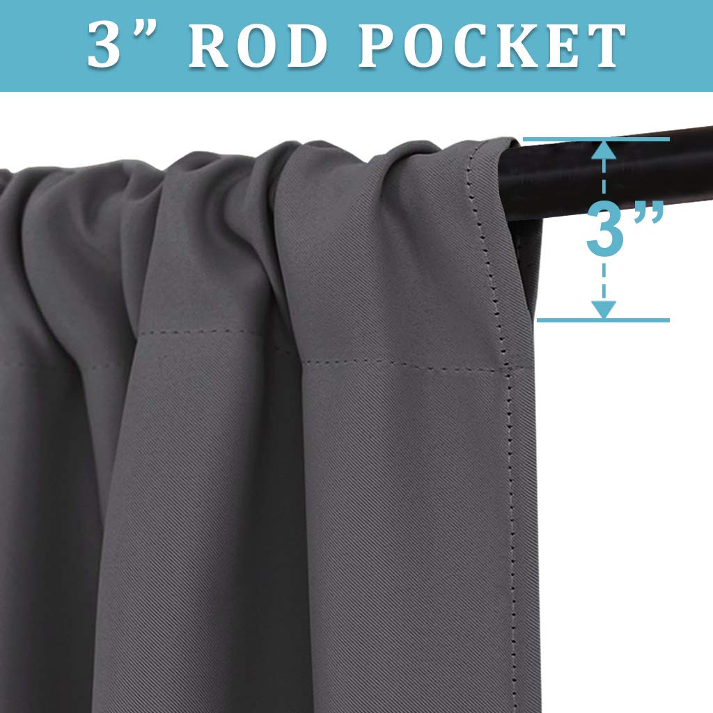 RYB HOME Cafe Blackout Curtains 24 inch Length for RV Camper Kitchen Window