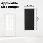 Adhesive Blackout Curtains- Self Stick Shades Window Blinds Curtains No Rod Needed Easy to Hang Curtains, Use for Bedroom, Living Room, Dining Room, Kitchen, Home Office, 35"W X 79"L, Black, 1 Panel